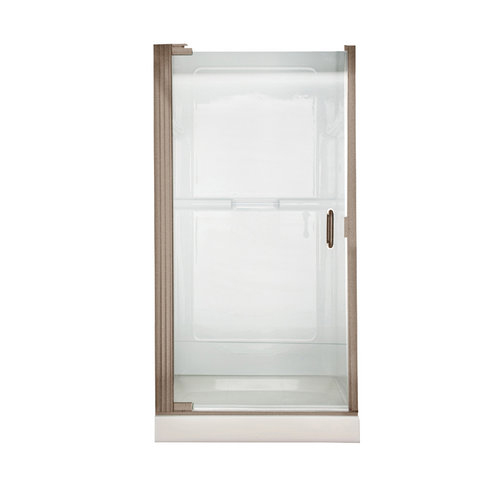 American Standard AM0305D.400 Euro Frameless Clear Glass Pivot Shower Door - Brushed Nickel